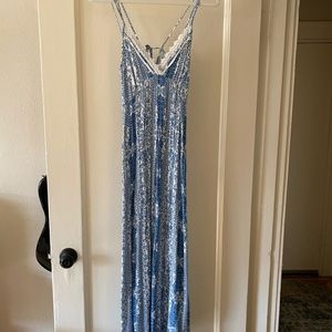 Blue maxi Hippie Dress